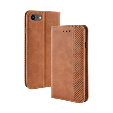 For iPhone SE (2020) Magnetic Buckle Retro Crazy Horse Texture Horizontal Flip Leather Case  , with Holder & Card Slots & Photo Frame, For iPhone SE 2022 / SE 2020