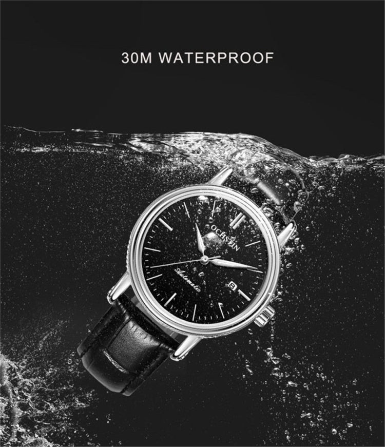 Ochstin 2024 Automatic Mechanical Watch Men Waterproof Calendar Leather Business Mechanical Men Watch