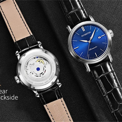 Ochstin 2024 Automatic Mechanical Watch Men Waterproof Calendar Leather Business Mechanical Men Watch