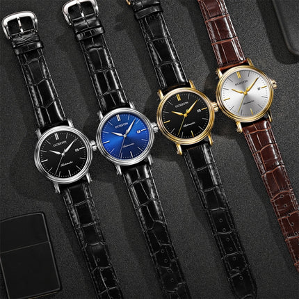 Ochstin 2024 Automatic Mechanical Watch Men Waterproof Calendar Leather Business Mechanical Men Watch