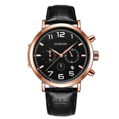 Ochstin 6105 Multi Function Watch Business Leisure Men  Watch Waterproof Timing Quartz Watch Belt Watch