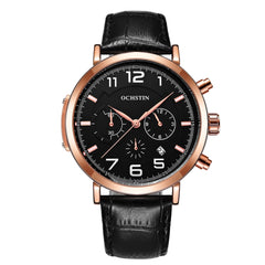 Ochstin 6105 Multi Function Watch Business Leisure Men  Watch Waterproof Timing Quartz Watch Belt Watch