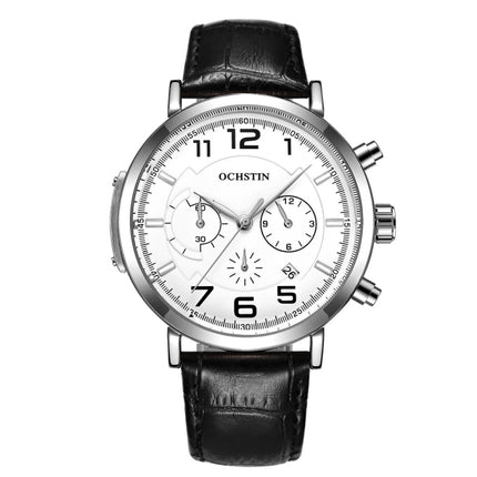 Ochstin 6105 Multi Function Watch Business Leisure Men  Watch Waterproof Timing Quartz Watch Belt Watch