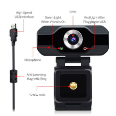 HD 1080P Webcam Built-in Microphone Smart Web Camera USB Streaming Beauty Live Camera for Computer Android TV