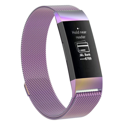 Stainless Steel Magnet Wrist Strap for FITBIT Charge 4 / 3，Small Size: 190x18mm, Size：190x18mm