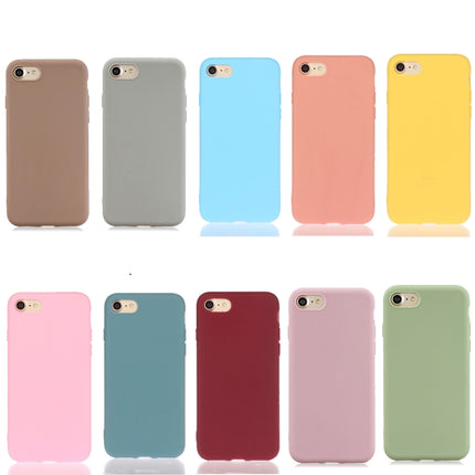For iPhone SE (2020) Solid Color Aatte TPU Phone Case, Green, Red, Light Blue, Magenta, Yellow, Orange, Skay Blue, Gray, Khaki, Pink