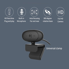 Full HD 1080P Webcam Built-in Microphone Smart Web Camera USB Streaming Live Camera With Noise Cancellation