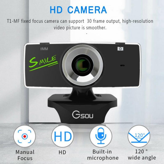 B01 HD Webcam Built-in Microphone Smart Web Camera USB Streaming Live Camera With Noise Cancellation