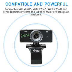 B01 HD Webcam Built-in Microphone Smart Web Camera USB Streaming Live Camera With Noise Cancellation