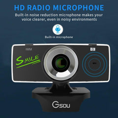 B01 HD Webcam Built-in Microphone Smart Web Camera USB Streaming Live Camera With Noise Cancellation