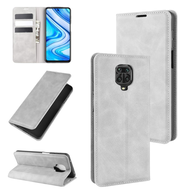 For Xiaomi Redmi Note 9 Pro Retro-skin Business Magnetic Suction Leather Case with Holder & Card Slots & Wallet, For Redmi Note 9 Pro