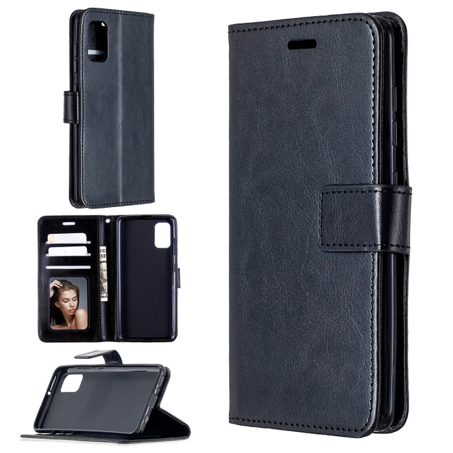 For Galaxy A41 Crazy Horse Texture Horizontal Flip Leather Case with Holder & Card Slots & Wallet & Photo Frame, For Galaxy A41