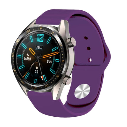 22mm For Huawei Watch GT2e GT2 46mm Monochrome Silicone Reverse Buckle Strap
