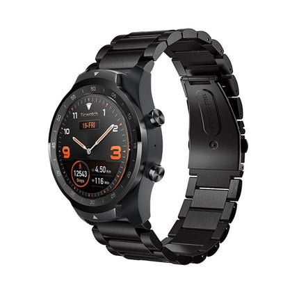 22mm For Huawei Watch GT2e GT2 46mm Three Flat Buckle Stainless Steel Straps