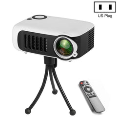 A2000 Mini-Tragprojektor, 800 Lumen, unterstützt 1080P LCD, 50000 Stunden Lampenlebensdauer, Heimkino-Videoprojektor für Power Bank, US-Stecker