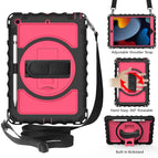 For iPad 10.2 / Black+Hot Pink