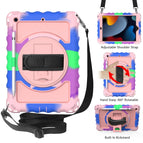 For iPad 10.2 / Colorful+Rose Gold
