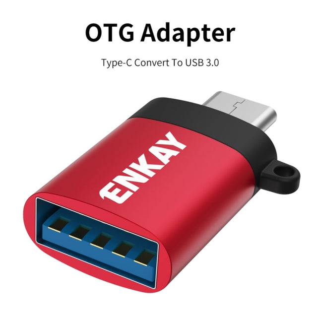 ENKAY ENK-AT101 Aluminium Alloy USB-C / Type-C to USB 3.0 OTG Data Adapter Converter, ENK-AT101