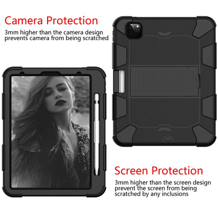 For iPad Pro 11 (2020) Shockproof Two-Color Silicone Protection Case with Holder & Pen Slot, For iPad Pro 11 (2020), For Galaxy Tab A 8.4 (2020)