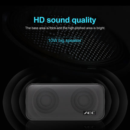 AEC BT-205 Portable Wireless Bluetooth Speaker Stereo Music Loudspeaker Built-in Microphone, Support TF Card