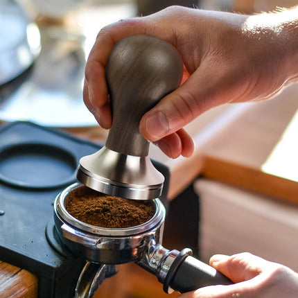 BioloMix Espresso Press Hammer 51mm Solid Wood with whole 304 Stainless Steel Base, suit CM7008