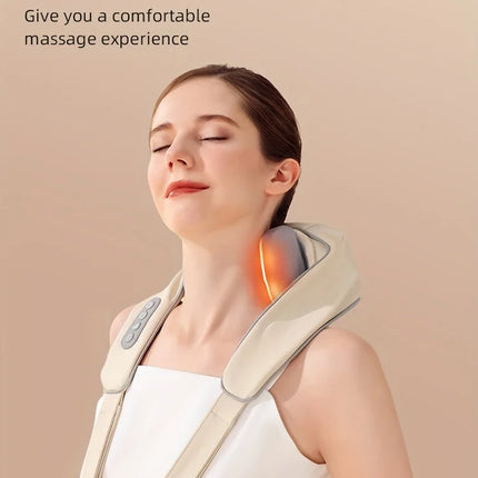 Electric Heat Neck Massage Shawl Shiatsu Kneading Cervical Spine Massager Car Home Back Shoulder Neck Trapezius Muscle Massager