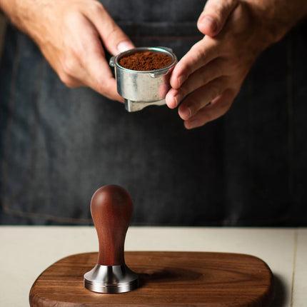 BioloMix Espresso Press Hammer 51mm Solid Wood with whole 304 Stainless Steel Base, suit CM7008