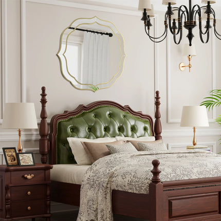 Modern Decorative Wall Mirror with Golden Rim Beveled Frame Silver Glass Acent Venetian Mirror for Bedroom Hallway