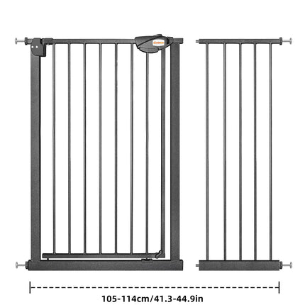 UBRAVOO Baby Gate for Doors and Stairs, Height 100 cm, Safety Pet Gate,  Automatic Closure, Triple Locking
