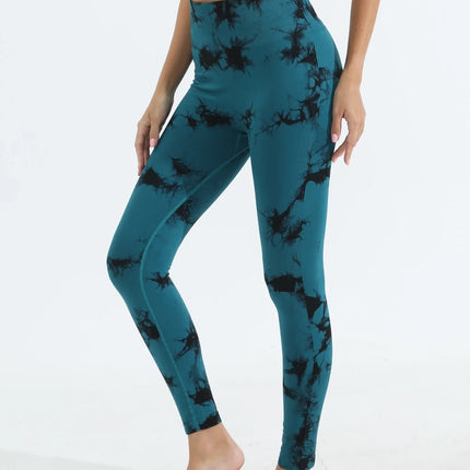 Women's Tie Dye Seamless Yoga Leggings High Waist Scrunch Butt Lifting Tights Soft&Stretchy Workout Skinny Pants