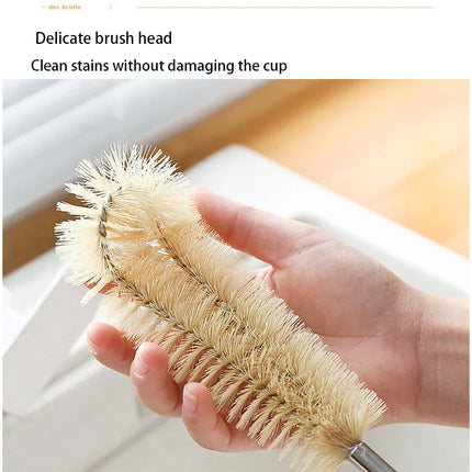 Kitchen cleaning tools Drink bottles Glass scrubbers Cleaning brush Wooden bottle cleaning brush with long handle