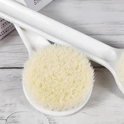 1 Pack Long Handle Shower Brush Unisex Senior Single Side Back Brush Bath Brush Exfoliating Suitable For Wet And Dry Brushes