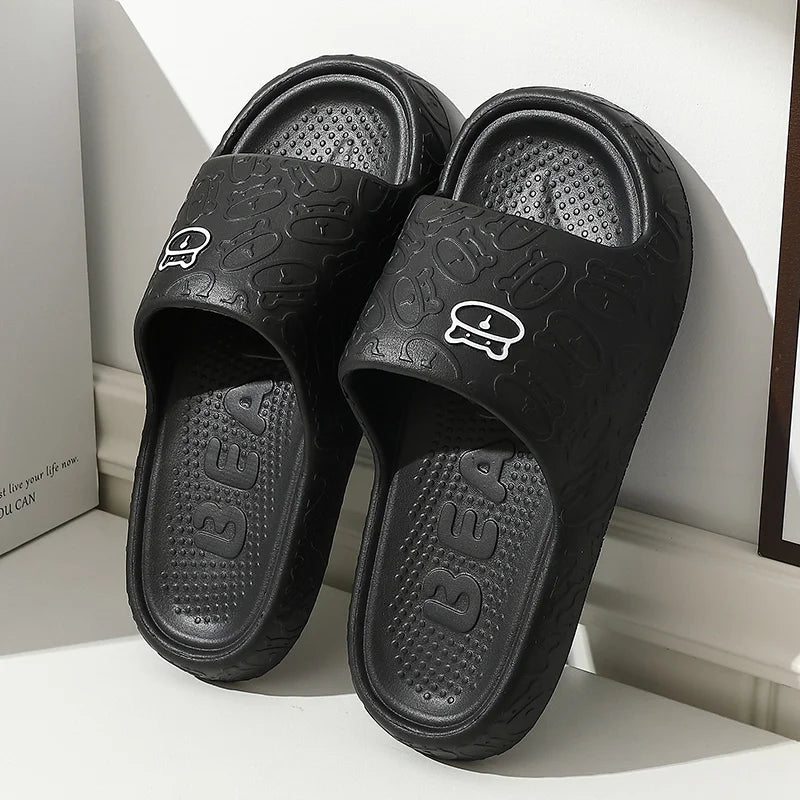 Summer Men Slippers Home Soft Sole Somfortable Good Resilience Bathroom Non-slip Beach Casual Women Colorful Silders Houseshoes