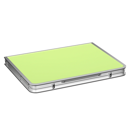 Mini Folding Picnic Table with Carry Handle, Aluminum Frame, Laptop Table for Sofa Bed Couch Floor, 60x40x24cm, Green/White