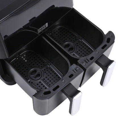 KOMORE 8L 1700W Touch Screen Dual Basket Air Fryer 80°C-200°C Adjustable Temperature & 30min Timer Setting &Automatic Shutoff