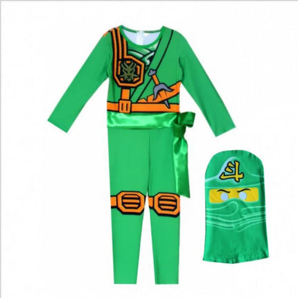 Leg Ninja Cosplay Superhero Jumpsuit Kids Anime Ninja Costume Fancy Party Dress Carnival Halloween Costume with Toy Fork