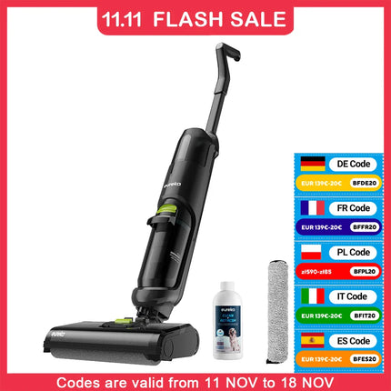 EUREKA NEW400 Cordless Wet Dry Cordless Vacuum Cleaner, Lightweight, Smart Cordless Vacuum Cleaner and Mop, Self-Cleaning