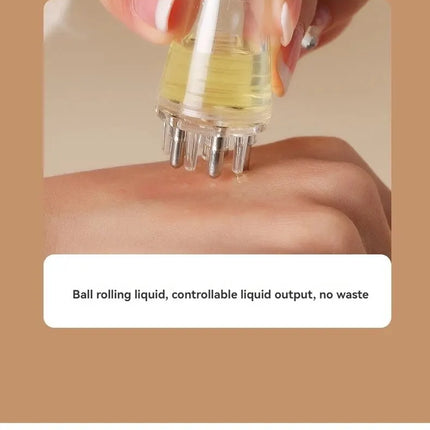 Scalp Applicator Hair Regrowth & Styling Solution Guide Comb Hexagon Head Oil Roller Ball Massage Comb Massage Relaxation Tools