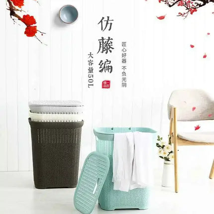 Nordic Wind Plastic Home Bathroom Laundry Basket Living Room Multi-purpose Toy Basket Bedroom Clothing Storage Basket