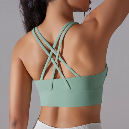 Women Yoga BraTank Tops for Fitness Naked Feel Sport Bra Gym Vest Women Camisole Workout Underwear Sportswear Outfit