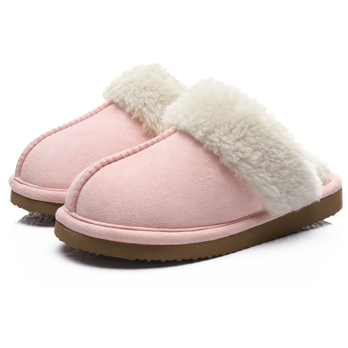 Comwarm Fluffy Winter Slippers For Women Furry Fuzzy Home Shoes Faux Fur House Plush Slippers Indoor Warm Comfy Mute Flats Slide