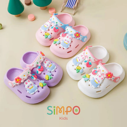 Girls Sandals Trendy Cute Cartoon Soft Sole Clogs For Baby Breathable Non-slip Clogs For Indoor Outdoor Beach Garden Shoes