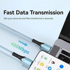 NNBILI 240W USB C Cable Power Wire QC4.0 for MacBook Samsung iPhone 15 16 USB C to C PD Cable 48V5A Fast Charging Type C Cable