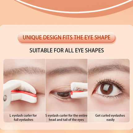 CALIYI Large Small Eyelash Curlers with Silicone Strips To Extend Curling Eyelashes and Make-up Tools For Big Eyes For Makeup
