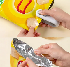 Mini Bag Sealer – USB Rechargeable Snack Packaging Sealer with Built-In Magnet | Portable Handheld Heat Sealing Machine for Chips, Cookies & Food Storage