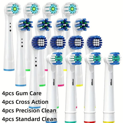 16/20PCS Brush Head nozzles for Oral B Electric Toothbrush Replacement Head Refill Sensitive Floss Cross Action for Oralb
