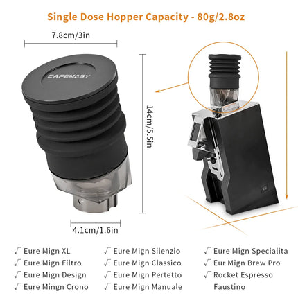 Coffee Beans Grinder Single Dose Hopper/Bellows Coffee Grinder Bean Bin Blowing Cleaning Tools For Eureka Mignon And Helios