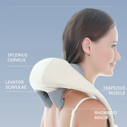 Wireless Neck And Back Massager Neck And Shoulder Kneading Massage Shawl Neck Cervical Relaxing Trapezius Massager