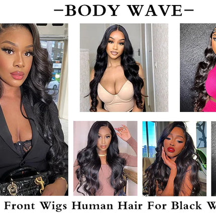 Body Wave 13x4 Lace Front Wigs Human Hair 13x6 Transparent Lace Frontal Wigs Human Hair PrePlucked 4x4 Lace Wigs For Women Bling