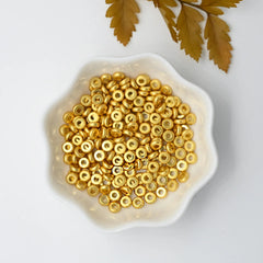 14K/18K Gold Plated 10-30Pcs 3/4/5/6/8mm Spacer Beads for DIY Necklace Bracelet Jewelry Making Supplies Accessories Wholesale